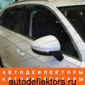 Дефлекторы окон (ветровики) SIM на Volkswagen Touareg, 2018-, 4ч., темный арт.SVOTOU1832