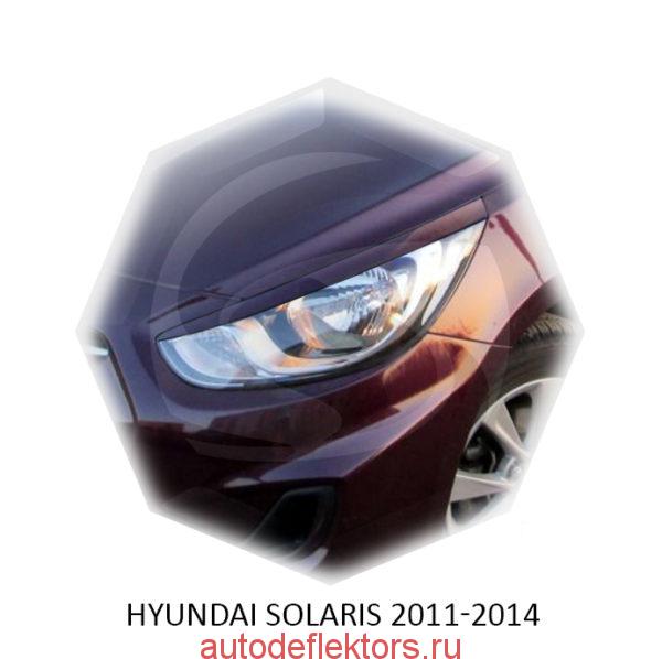 Реснички на фары Hyundai SOLARIS 2011-2014