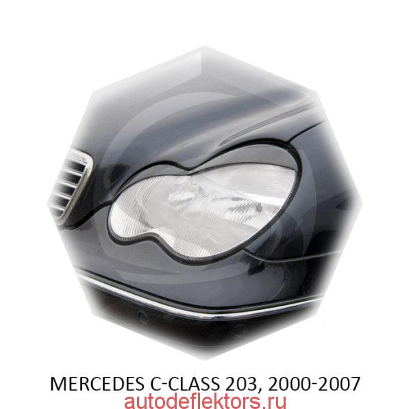 Реснички на фары Mercedes C-class 203, 2000-2007