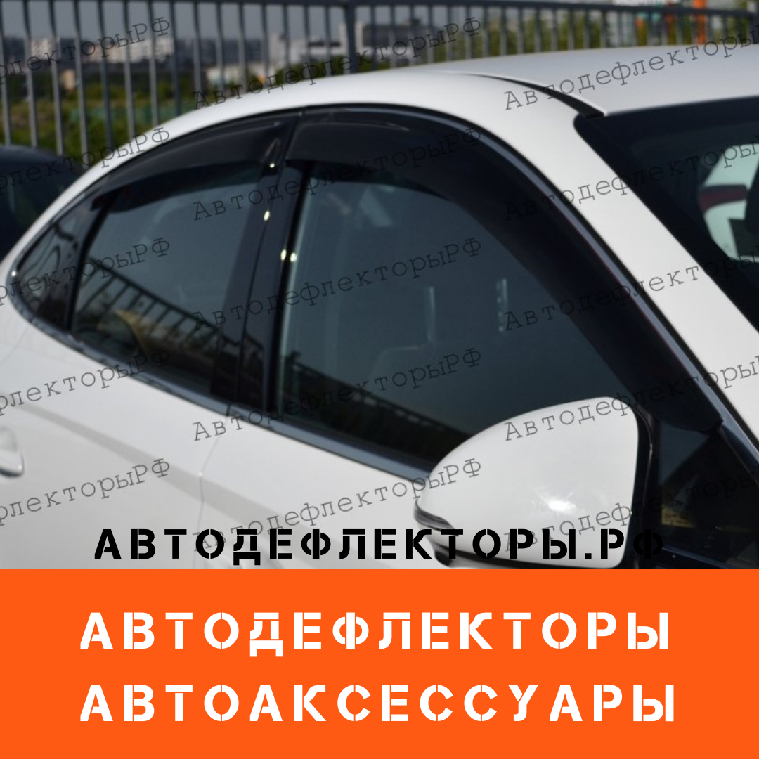Дефлекторы окон (ветровики) SIM на Hyundai Sonata 2019- н.в., темный, арт.SHYSON1932